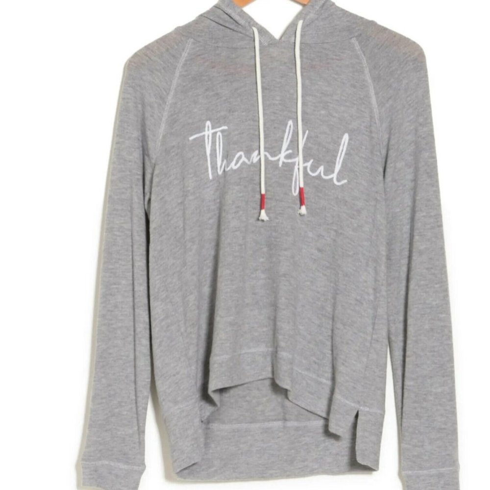 SOLD♥️♥️♥️NWT*PJ SALVAGE LOUNGE/PJ HOODIE* EMBROIDERY"THANKFUL"BRAND NEW*MSRP$62